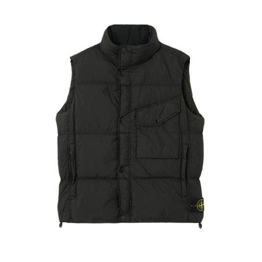 Stone Island Crinkle Reps NY Down Vest in Black