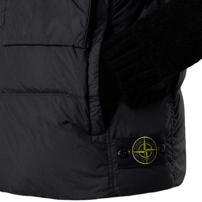 Stone Island Crinkle Reps NY Down Vest in Black