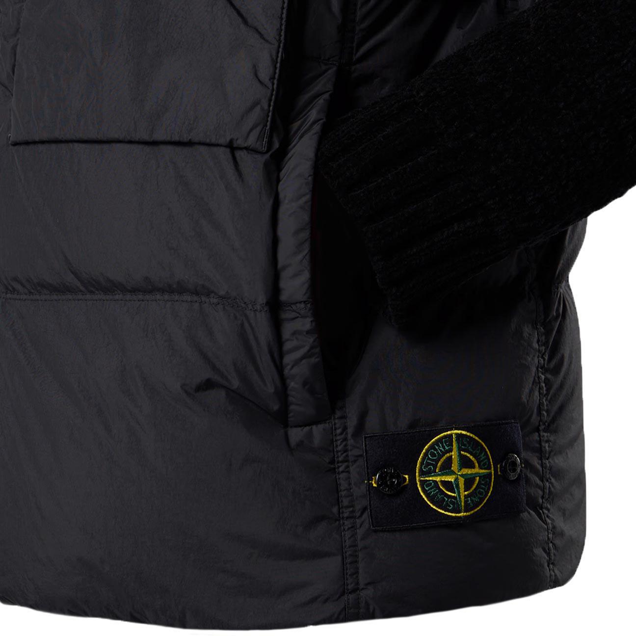 Stone Island Crinkle Reps NY Down Vest in Black