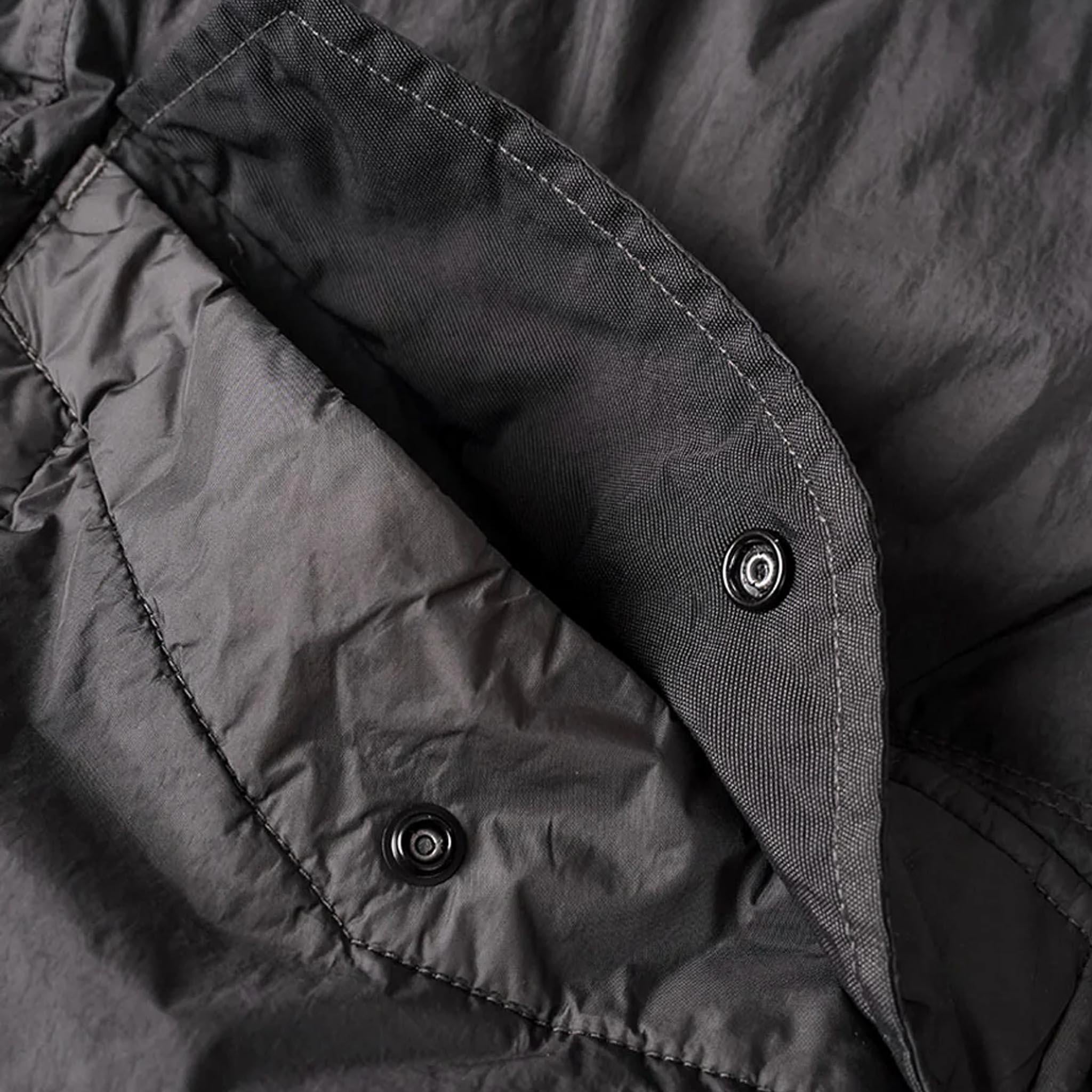 Stone Island Crinkle Reps NY Hooded Down Jacket in Lead Grey
