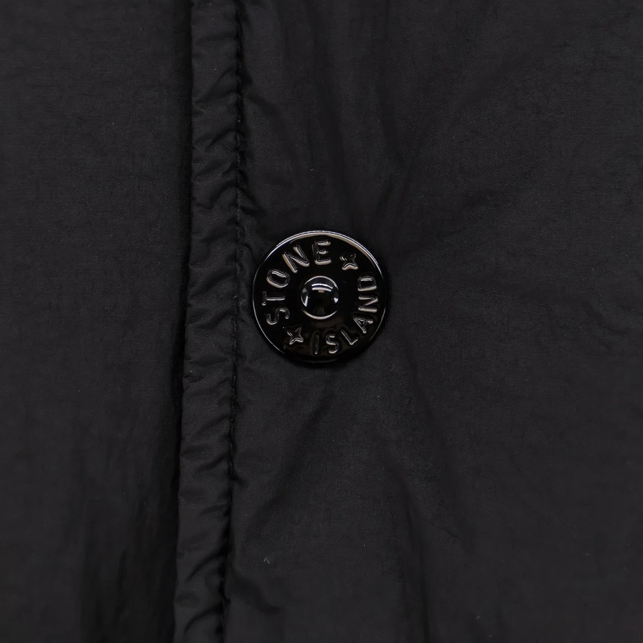 Stone Island Crinkle Reps NY Hooded Down Parka in Black