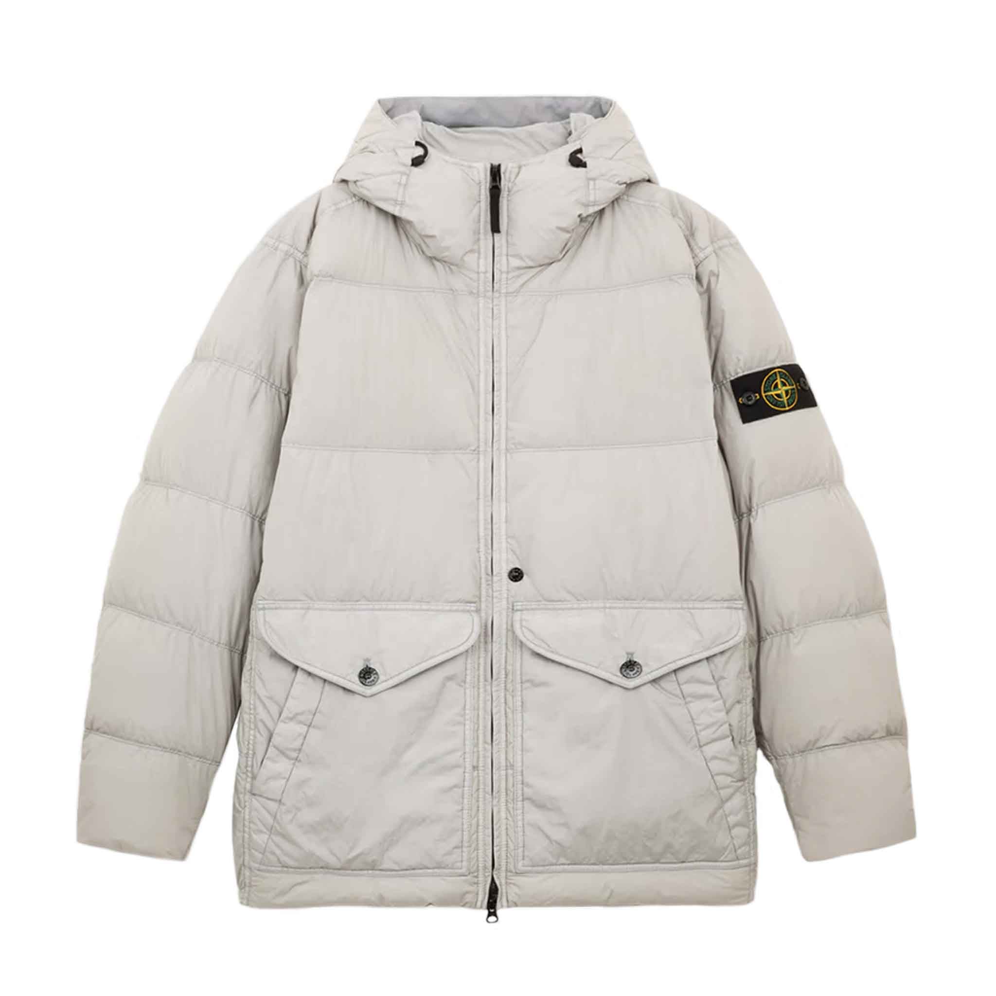 Stone island white puffer jacket online