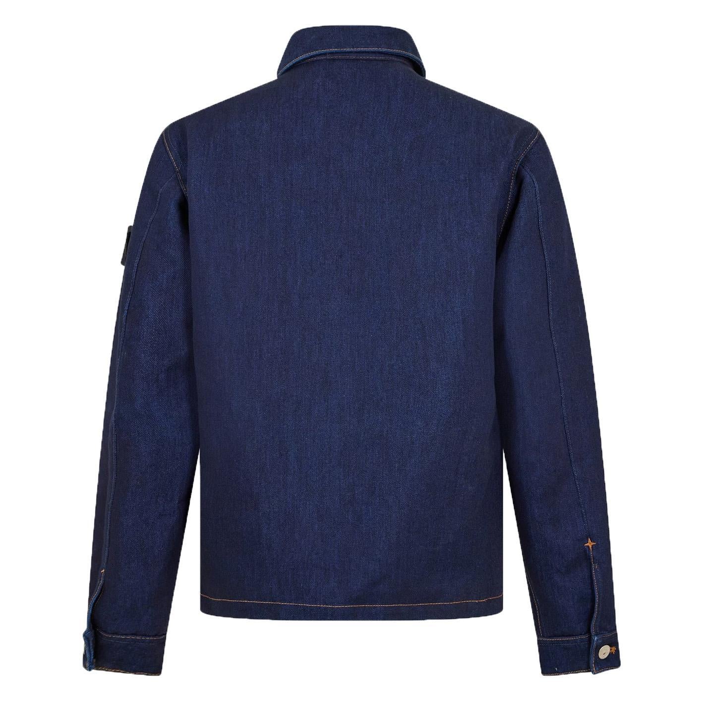 Stone Island Denim Research Indigo Denim - Rinsed Coach JacketCoats & JacketsStone IslandDPUS Designer Outlet8053813535520MStone Island Denim Research Indigo Denim - Rinsed Coach Jacket