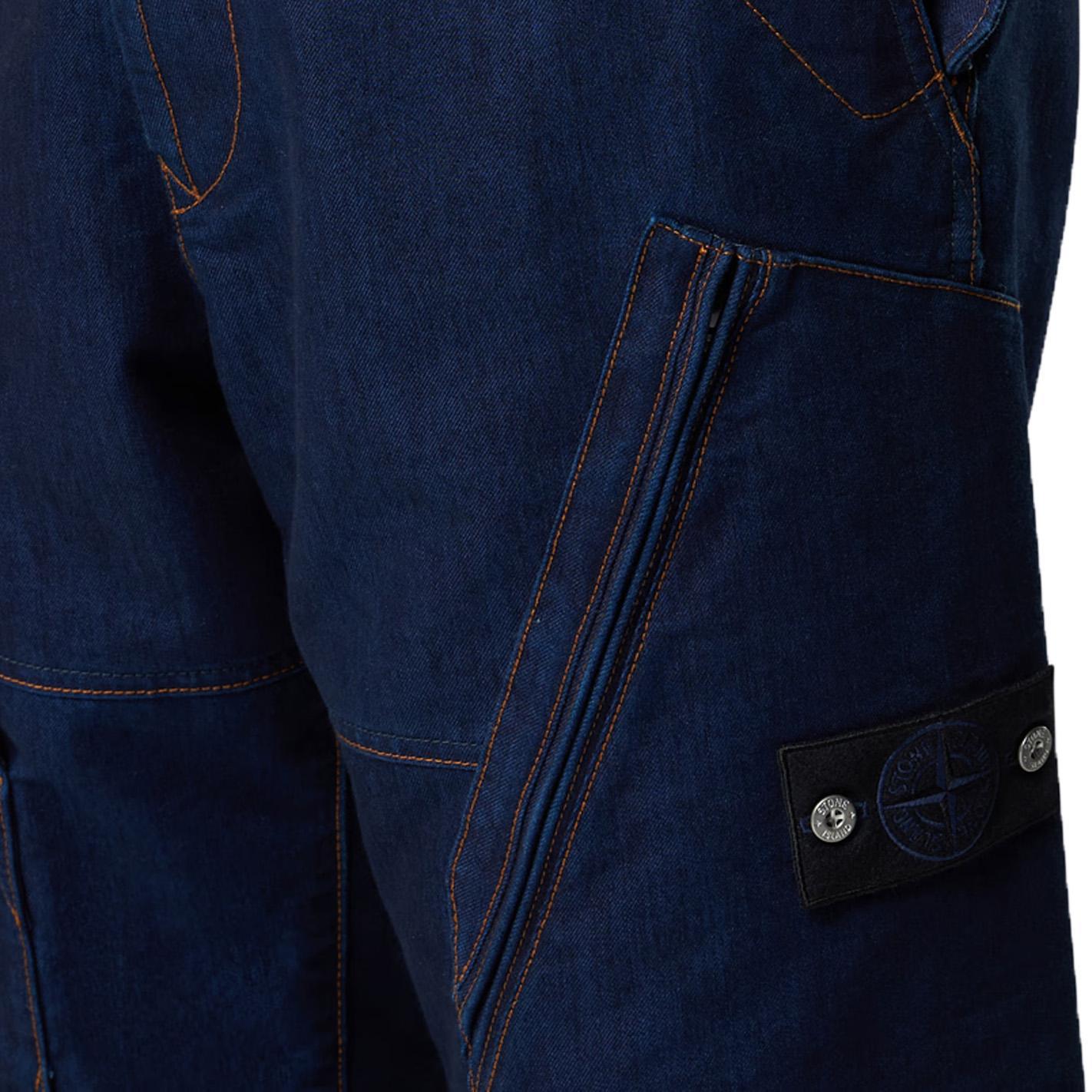 Stone Island Denim Research Polypropylene Denim - Light Rinsed Loose Fit CargoTrousersStone IslandDPUS Designer Outlet805381354307531Stone Island Denim Research Polypropylene Denim - Light Rinsed Loose Fit Cargo