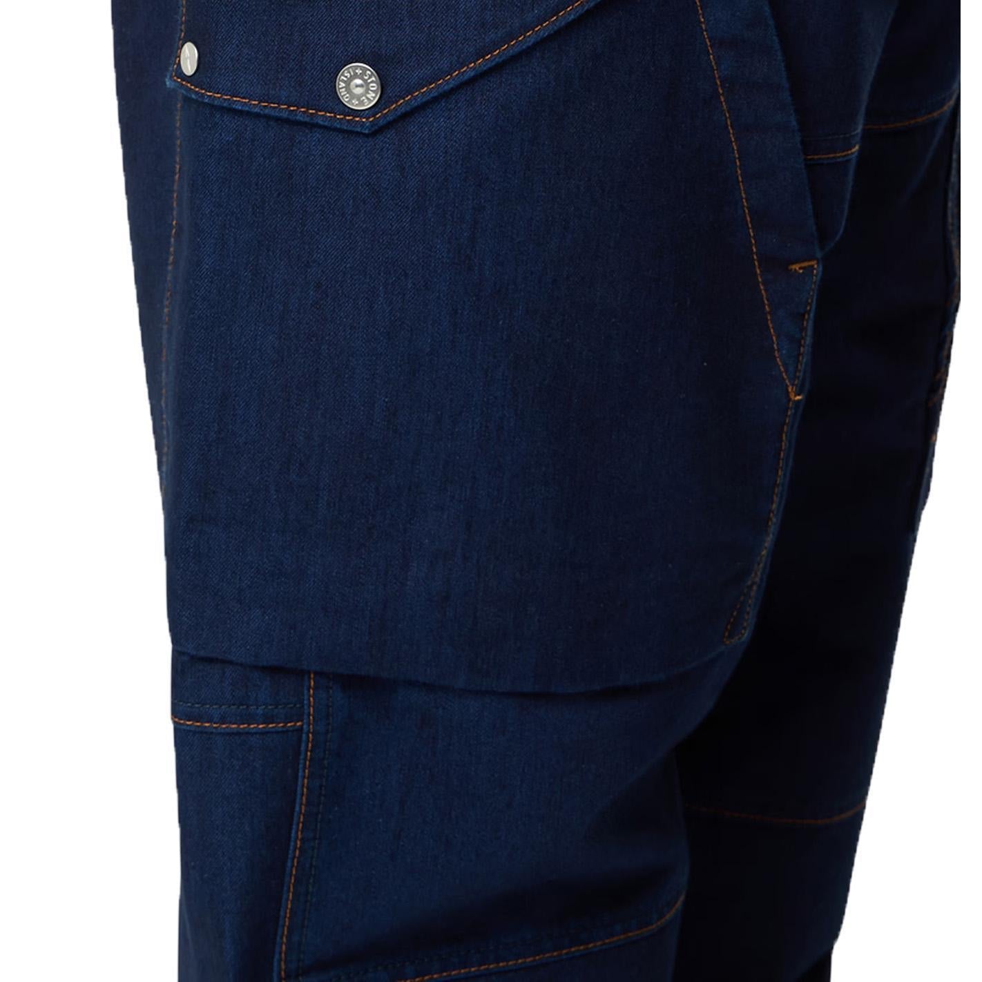 Stone Island Denim Research Polypropylene Denim - Light Rinsed Loose Fit CargoTrousersStone IslandDPUS Designer Outlet805381354307531Stone Island Denim Research Polypropylene Denim - Light Rinsed Loose Fit Cargo