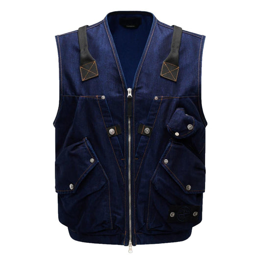 Stone Island Denim Research Polypropylene Denim Light - Rinsed Utility VestTopStone IslandDPUS Designer Outlet203000856608053813535391MStone Island Denim Research Polypropylene Denim Light - Rinsed Utility Vest