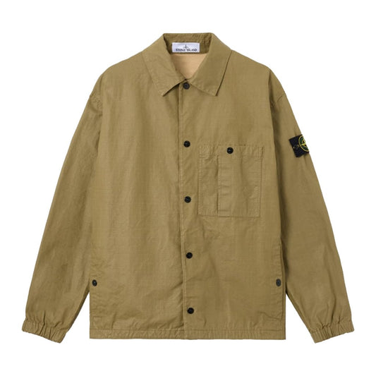 Stone Island Double - Coated Cotton Ripstop OvershirtOvershirtStone IslandDPUS Designer OutletMilitary GreenSStone Island Double - Coated Cotton Ripstop Overshirt