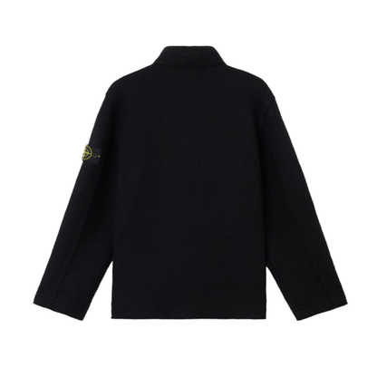 Stone Island Felted Wool Overshirt in BlackOvershirtStone IslandDPUS Designer Outlet8053813439897MStone Island Felted Wool Overshirt in Black