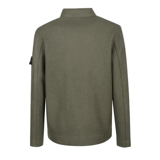 Stone Island Felted Wool Overshirt in Militray GreenOvershirtStone IslandDPUS Designer Outlet8053813447359MStone Island Felted Wool Overshirt in Militray Green
