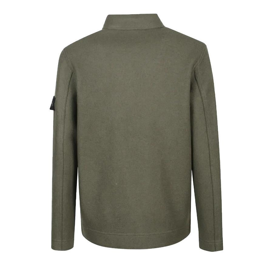 Stone Island Felted Wool Overshirt in Militray GreenOvershirtStone IslandDPUS Designer Outlet8053813447359MStone Island Felted Wool Overshirt in Militray Green