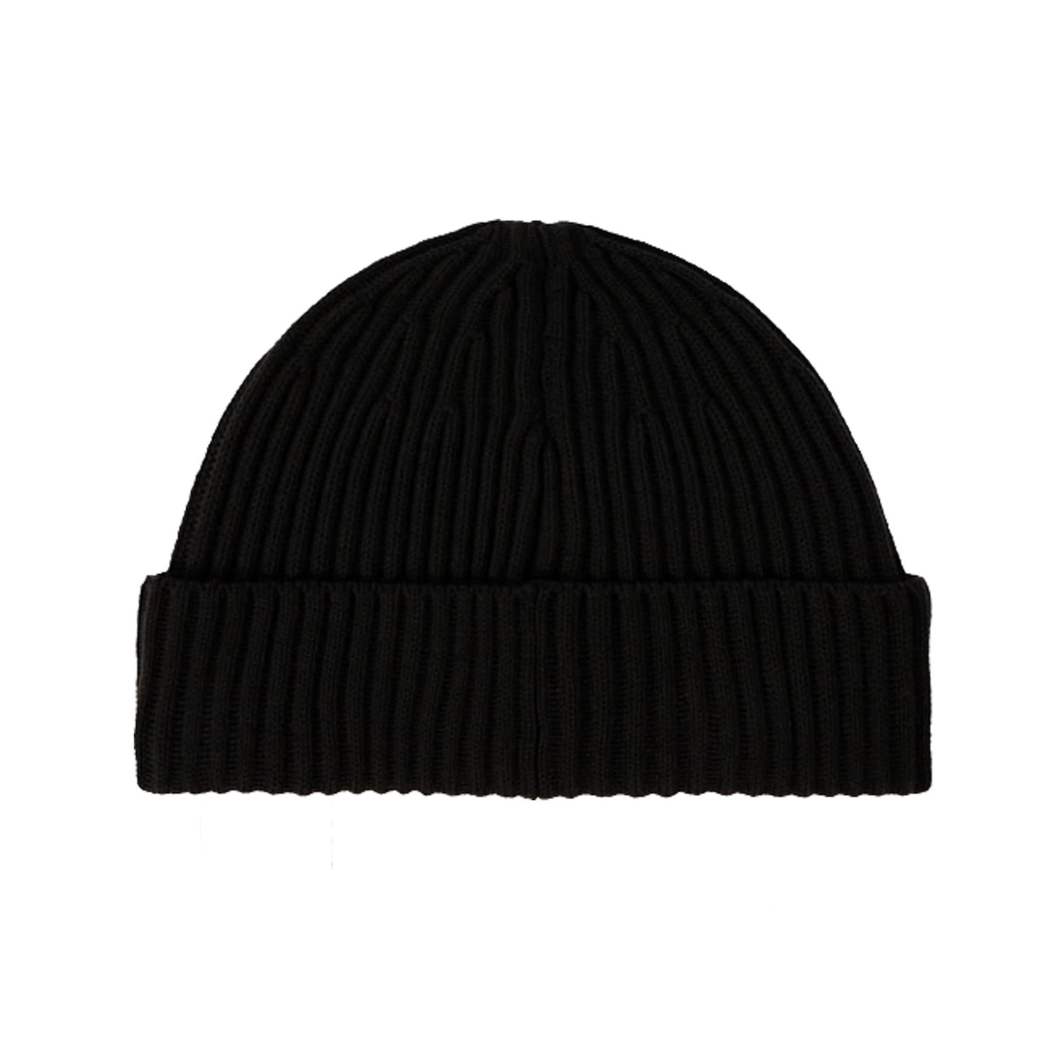 Stone Island Full Rib Beanie in Black