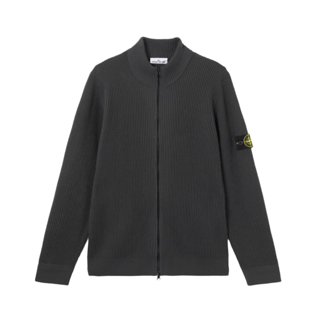 Stone Island Full Rib Wool Zip - Up Cardigan in Lead GreyHoodies & Zip - UpsStone IslandDPUS Designer Outlet8053813450656SStone Island Full Rib Wool Zip - Up Cardigan in Lead Grey