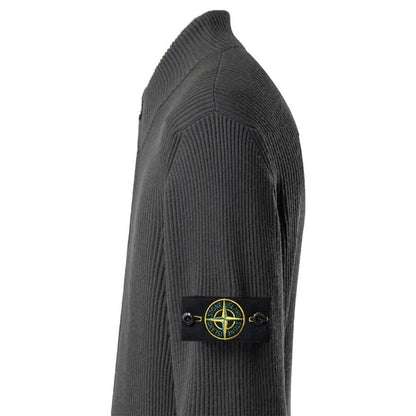 Stone Island Full Rib Wool Zip - Up Cardigan in Lead GreyHoodies & Zip - UpsStone IslandDPUS Designer Outlet8053813450656SStone Island Full Rib Wool Zip - Up Cardigan in Lead Grey