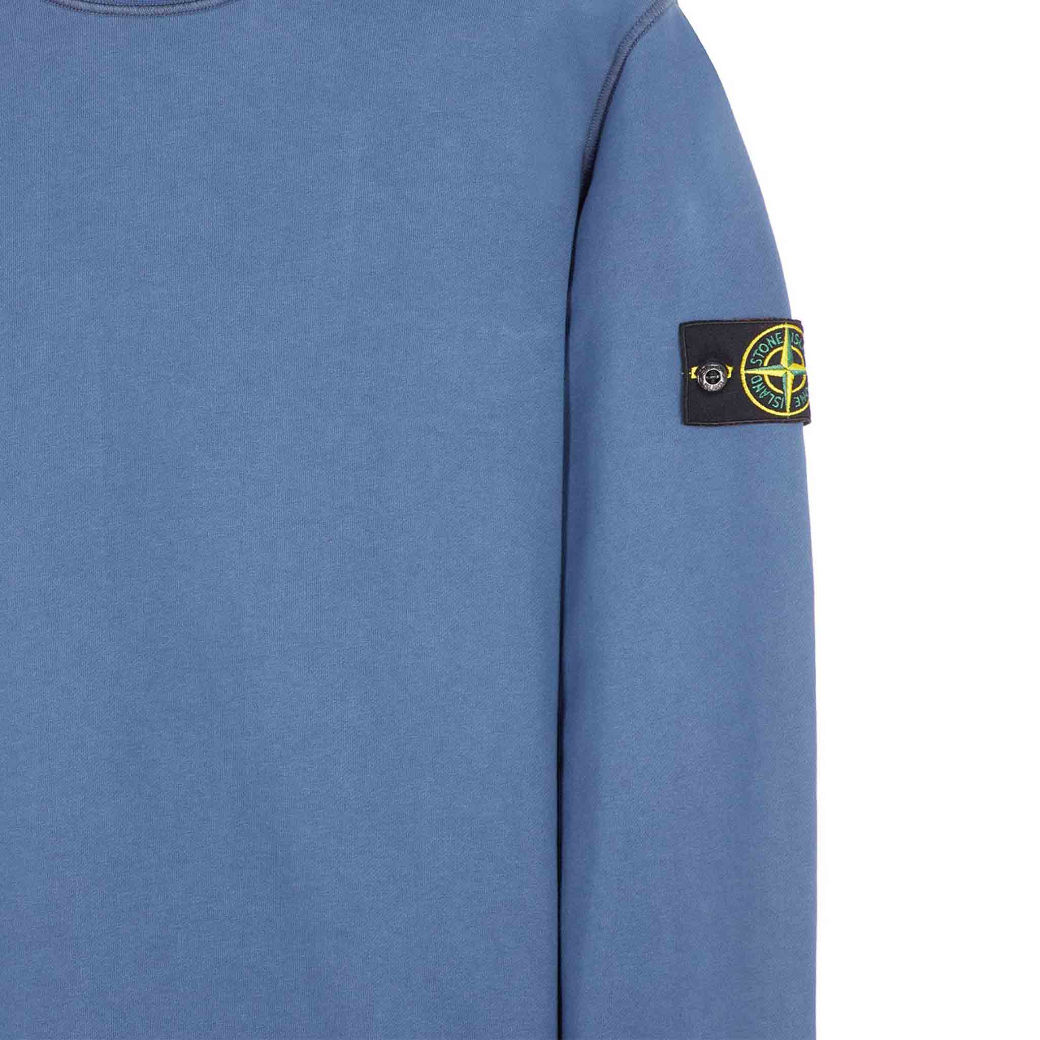 Stone Island Garment Dyed Crewneck Sweatshirt in Avio BlueSweatshirtsStone IslandDPUS8052572927850SStone Island Garment Dyed Crewneck Sweatshirt in Avio Blue