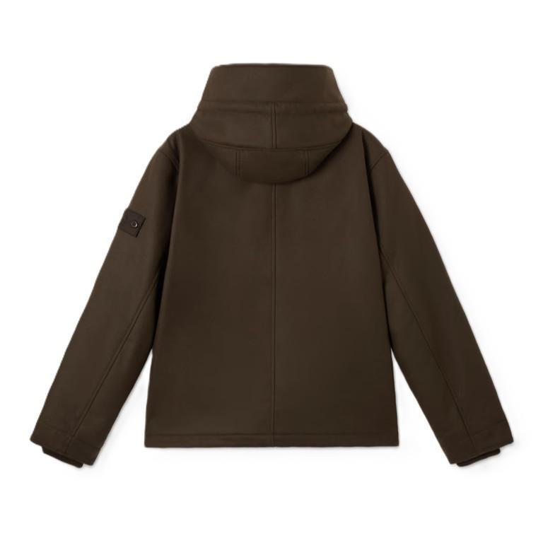 Stone Island Ghost Flannel Hooded Jacket in Dark BrownCoats & JacketsStone IslandDPUS Designer Outlet8053813465520SStone Island Ghost Flannel Hooded Jacket in Dark Brown