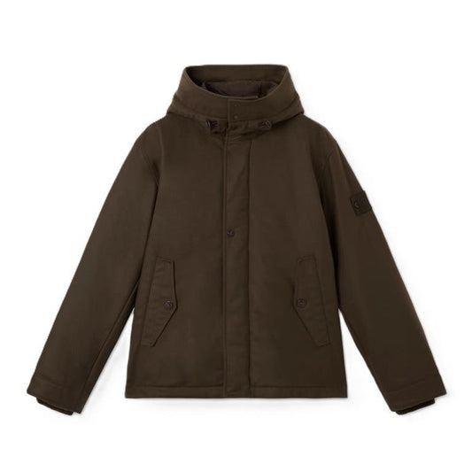 Stone Island Ghost Flannel Hooded Jacket in Dark BrownCoats & JacketsStone IslandDPUS Designer Outlet8053813465520SStone Island Ghost Flannel Hooded Jacket in Dark Brown