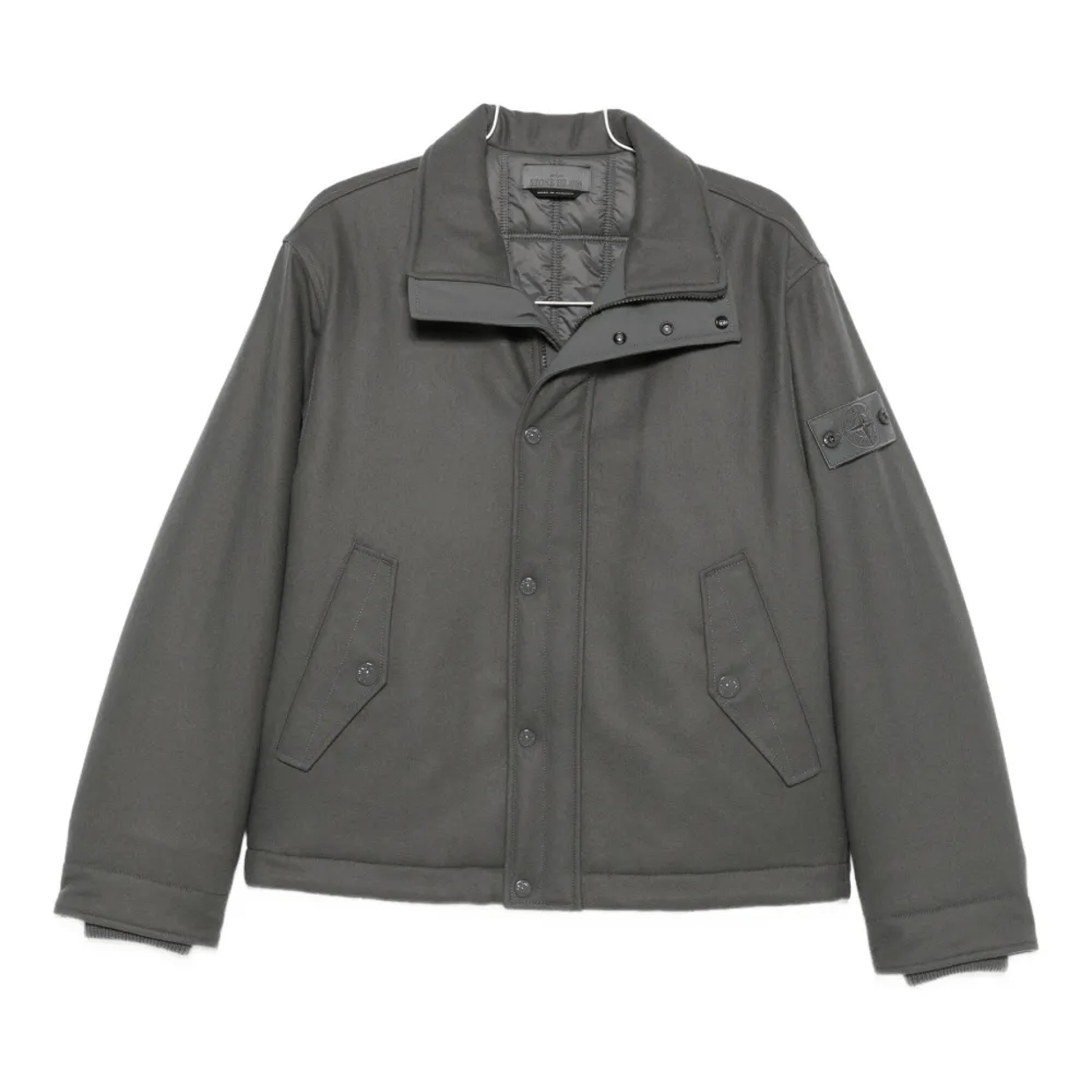 Stone Island Ghost Flannel Jacket in Dark GreyCoats & JacketsStone IslandDPUS Designer Outlet8053813486396SStone Island Ghost Flannel Jacket in Dark Grey