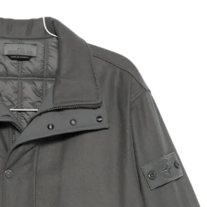 Stone Island Ghost Flannel Jacket in Dark GreyCoats & JacketsStone IslandDPUS Designer Outlet8053813486396SStone Island Ghost Flannel Jacket in Dark Grey