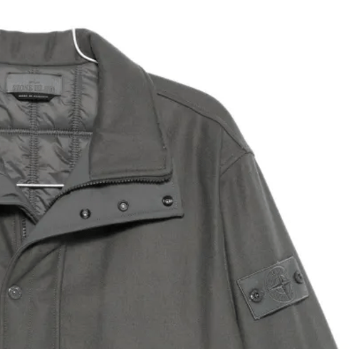 Stone Island Ghost Flannel Jacket in Dark GreyCoats & JacketsStone IslandDPUS Designer Outlet8053813486396SStone Island Ghost Flannel Jacket in Dark Grey