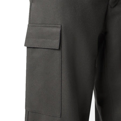 Stone Island Ghost Flannel Loose Fit Trousers with Elasticated Zipped Cuffs in Dark GreyTrousersStone IslandDPUS Designer Outlet805381348634128Stone Island Ghost Flannel Loose Fit Trousers with Elasticated Zipped Cuffs in Dark Grey
