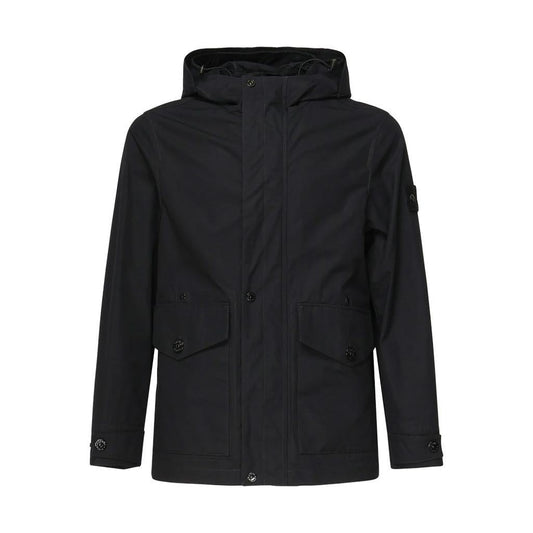 Stone Island Ghost Piece Weatherproof Cotton Canvas Rain Jacket in BlackCoats & JacketsStone IslandDPUS Designer Outlet8053813018863MStone Island Ghost Piece Weatherproof Cotton Canvas Rain Jacket in Black