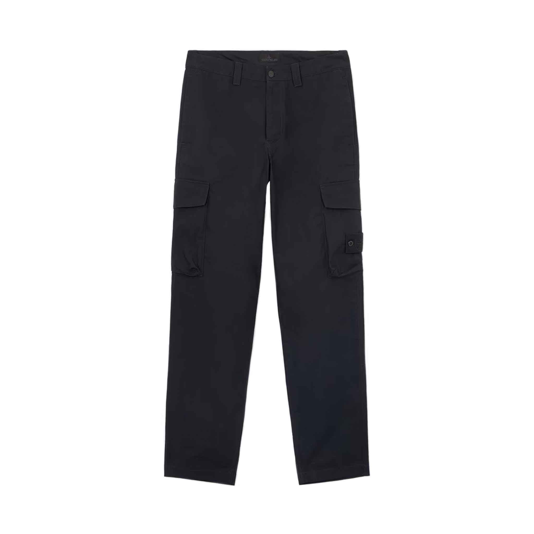 Stone Island Ghost Weatherproof Cotton Canvas Cargo Trousers in BlackTrousersStone IslandDPUS30Stone Island Ghost Weatherproof Cotton Canvas Cargo Trousers in Black