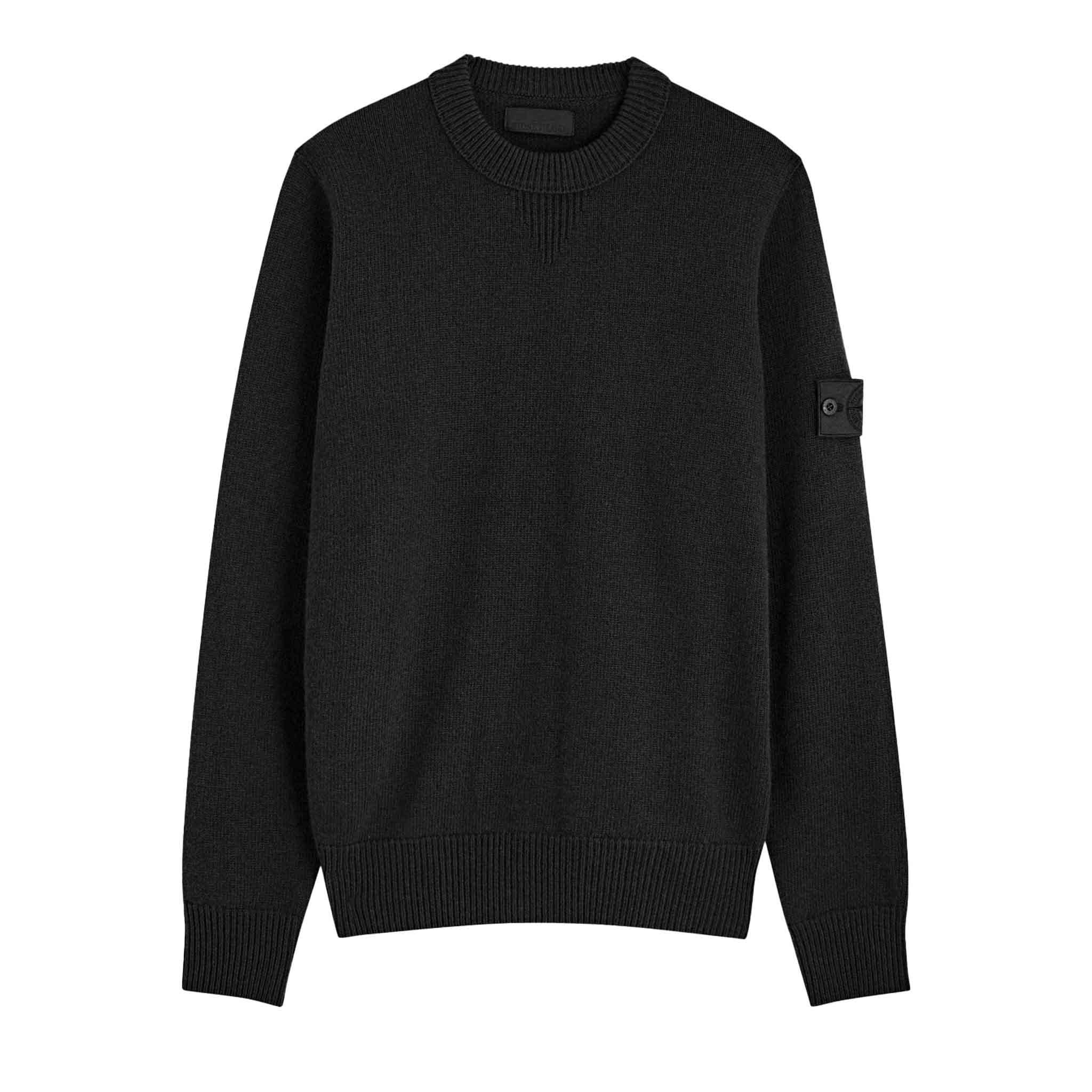 Stone Island Ghost Wool Loose Fit Crewneck Sweater in BlackKnitwearStone IslandDPUS Designer OutletSStone Island Ghost Wool Loose Fit Crewneck Sweater in Black