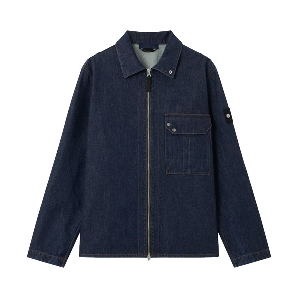 Stone Island Indigo Denim - Rinsed OvershirtOvershirtStone IslandDPUS Designer OutletBlue RinsedSStone Island Indigo Denim - Rinsed Overshirt
