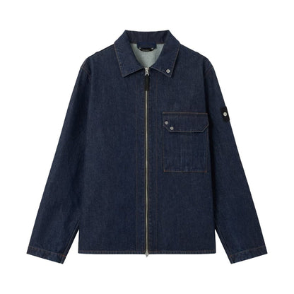 Stone Island Indigo Denim - Rinsed OvershirtOvershirtStone IslandDPUS Designer OutletBlue RinsedSStone Island Indigo Denim - Rinsed Overshirt