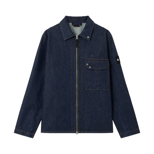 Stone Island Indigo Denim - Rinsed OvershirtOvershirtStone IslandDPUS Designer OutletBlue RinsedSStone Island Indigo Denim - Rinsed Overshirt