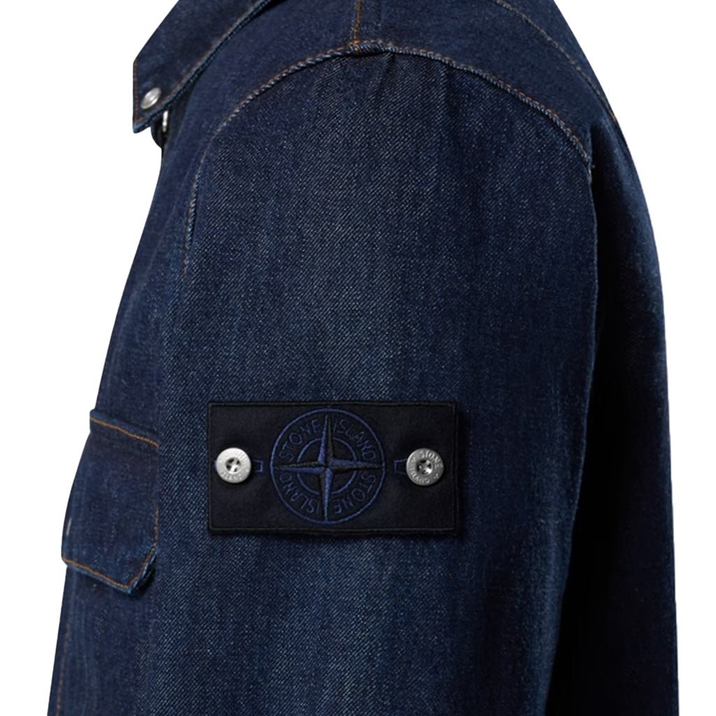 Stone Island Indigo Denim - Rinsed OvershirtOvershirtStone IslandDPUS Designer OutletBlue RinsedSStone Island Indigo Denim - Rinsed Overshirt