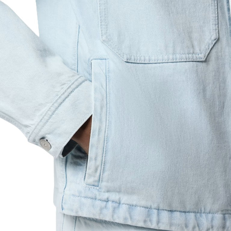 Stone Island Indigo Denim - Ultra Bleached Coach JacketCoats & JacketsStone IslandDPUS Designer Outlet8053819339689IndigoMStone Island Indigo Denim - Ultra Bleached Coach Jacket