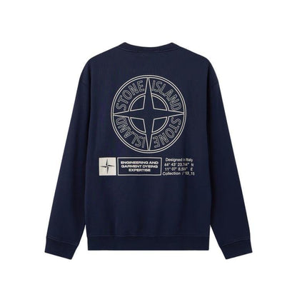 Stone Island "Industrial Four" Oversize Fit Crewneck Sweatshirt in NavySweatshirtsStone IslandDPUS Designer Outlet8053813468330SStone Island "Industrial Four" Oversize Fit Crewneck Sweatshirt in Navy