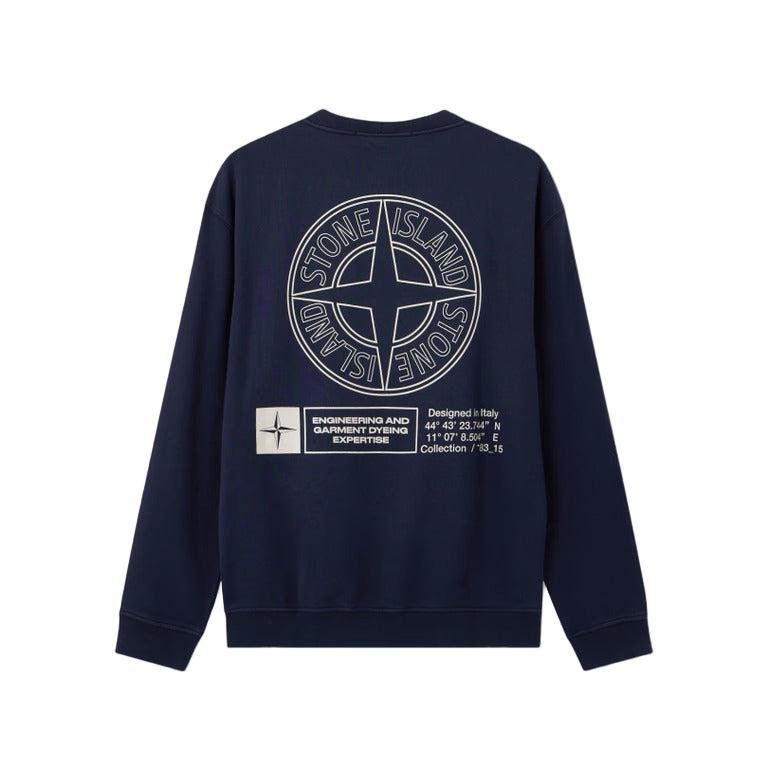 Stone Island "Industrial Four" Oversize Fit Crewneck Sweatshirt in NavySweatshirtsStone IslandDPUS Designer Outlet8053813468330SStone Island "Industrial Four" Oversize Fit Crewneck Sweatshirt in Navy