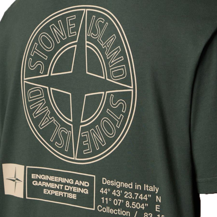 Stone Island "Industrial Print" T-Shirt in JuniperT-ShirtsStone IslandDPUS Designer Outlet8053813442682SStone Island "Industrial Print" T-Shirt in Juniper