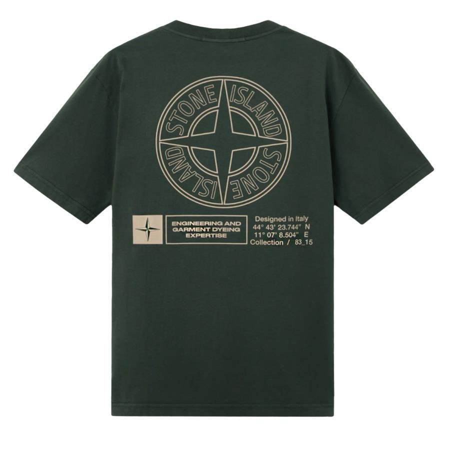 Stone Island "Industrial Print" T-Shirt in JuniperT-ShirtsStone IslandDPUS Designer Outlet8053813442682SStone Island "Industrial Print" T-Shirt in Juniper
