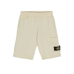 Stone Island Junior Cargo Sweatshorts in EcruShortsStone Island JuniorDPUS80525728608056Stone Island Junior Cargo Sweatshorts in Ecru