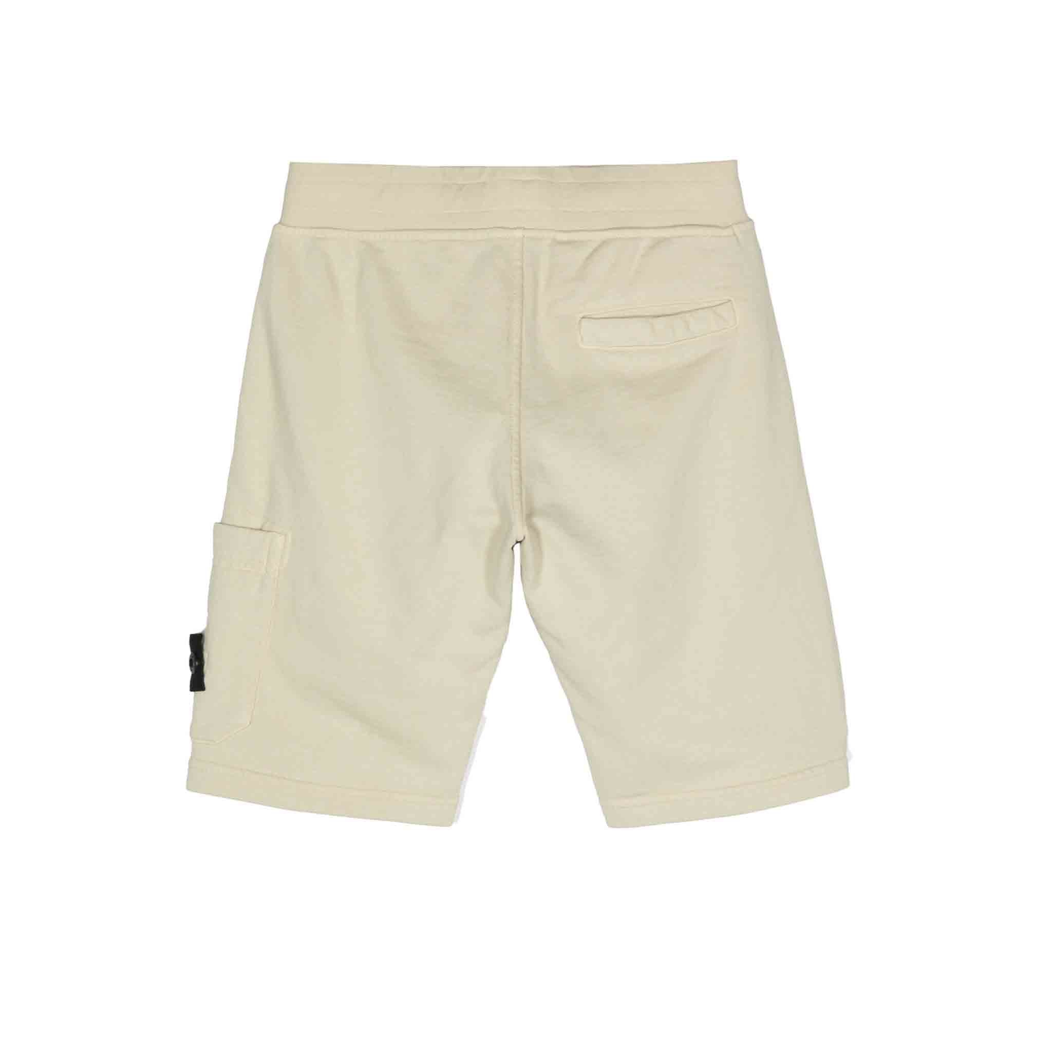 Stone Island Junior Cargo Sweatshorts in EcruShortsStone Island JuniorDPUS80525728608056Stone Island Junior Cargo Sweatshorts in Ecru