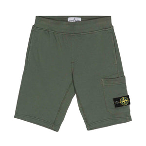 Stone Island Junior Cargo Sweatshorts in Olive GreenShortsStone Island JuniorDPUS80525728709726Stone Island Junior Cargo Sweatshorts in Olive Green