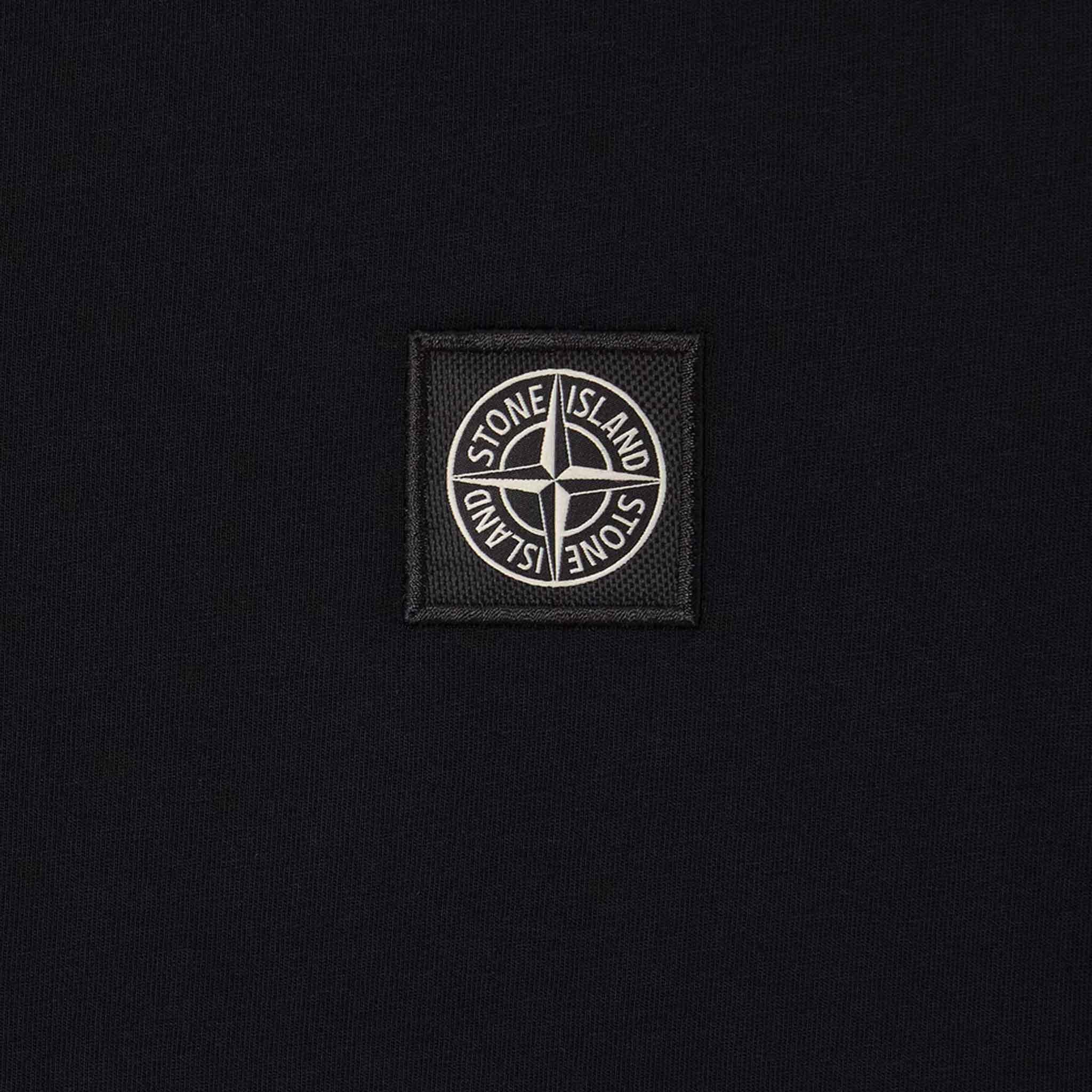 Stone Island Junior Compass Logo T-Shirt in Black