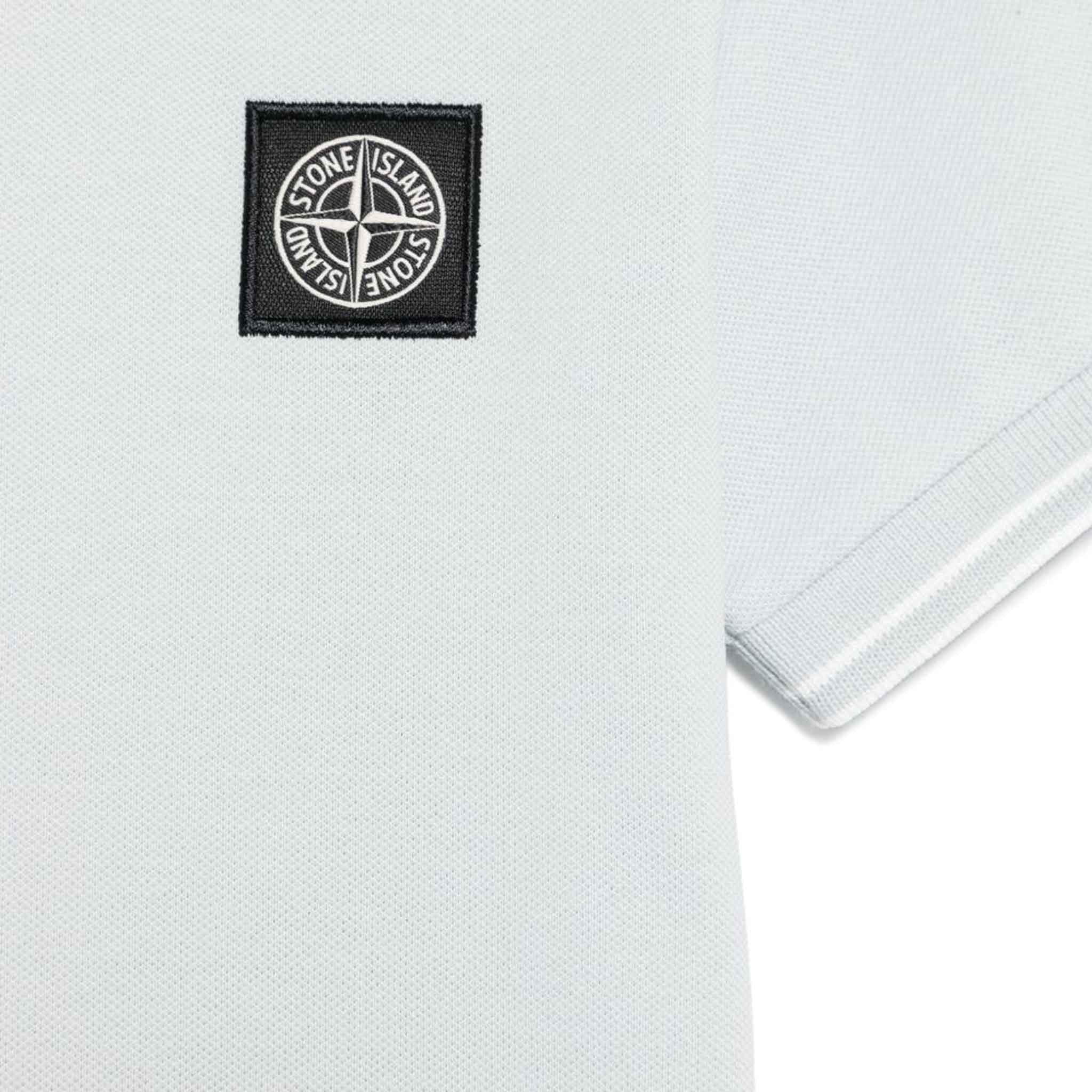 Stone Island Junior Compass Logo T-Shirt in Sky Blue