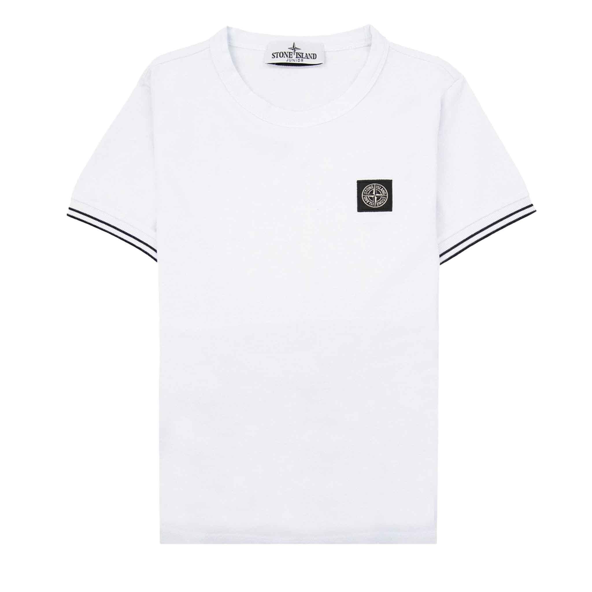 Stone Island Junior Compass Logo T-Shirt in White