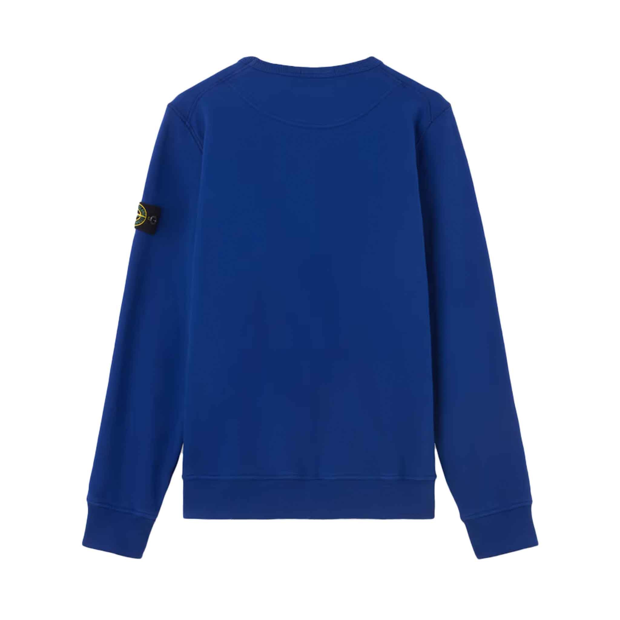 Stone Island Junior Cotton Fleece Crewneck Sweatshirt in Bright BlueSweatshirtsStone Island JuniorDPUS Designer Outlet80562460356438Stone Island Junior Cotton Fleece Crewneck Sweatshirt in Bright Blue