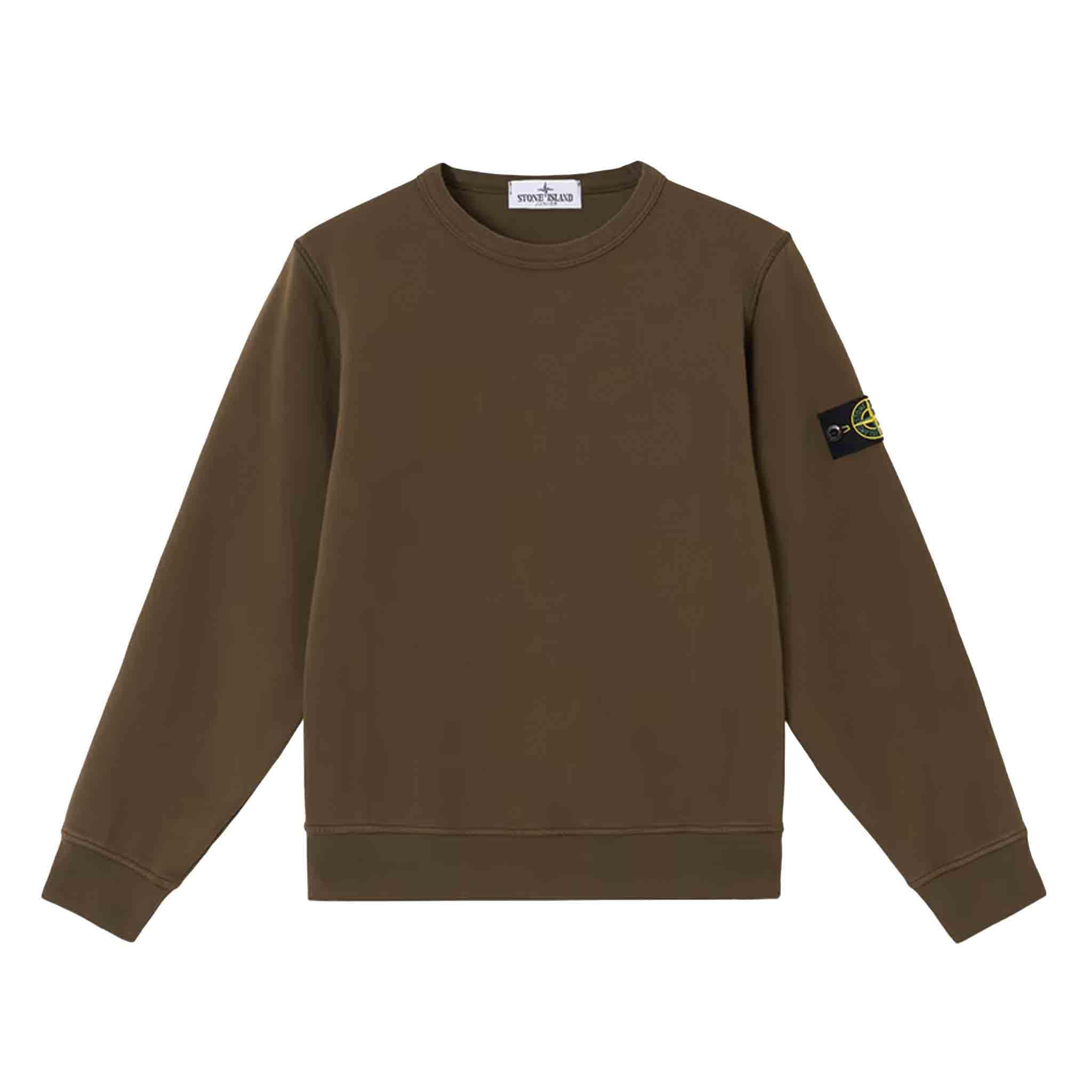 Stone Island Junior Cotton Fleece Crewneck Sweatshirt in Military GreenSweatshirtsStone Island JuniorDPUS Designer Outlet80505926024508Stone Island Junior Cotton Fleece Crewneck Sweatshirt in Military Green