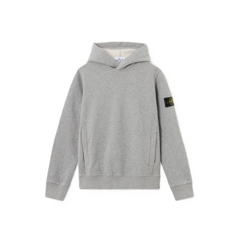 Stone Island Junior Cotton Fleece Hooded Sweatshirt in Dust GreyHoodies & Zip - UpsStone Island JuniorDPUS Designer Outlet8053813511081AGE 8Stone Island Junior Cotton Fleece Hooded Sweatshirt in Dust Grey