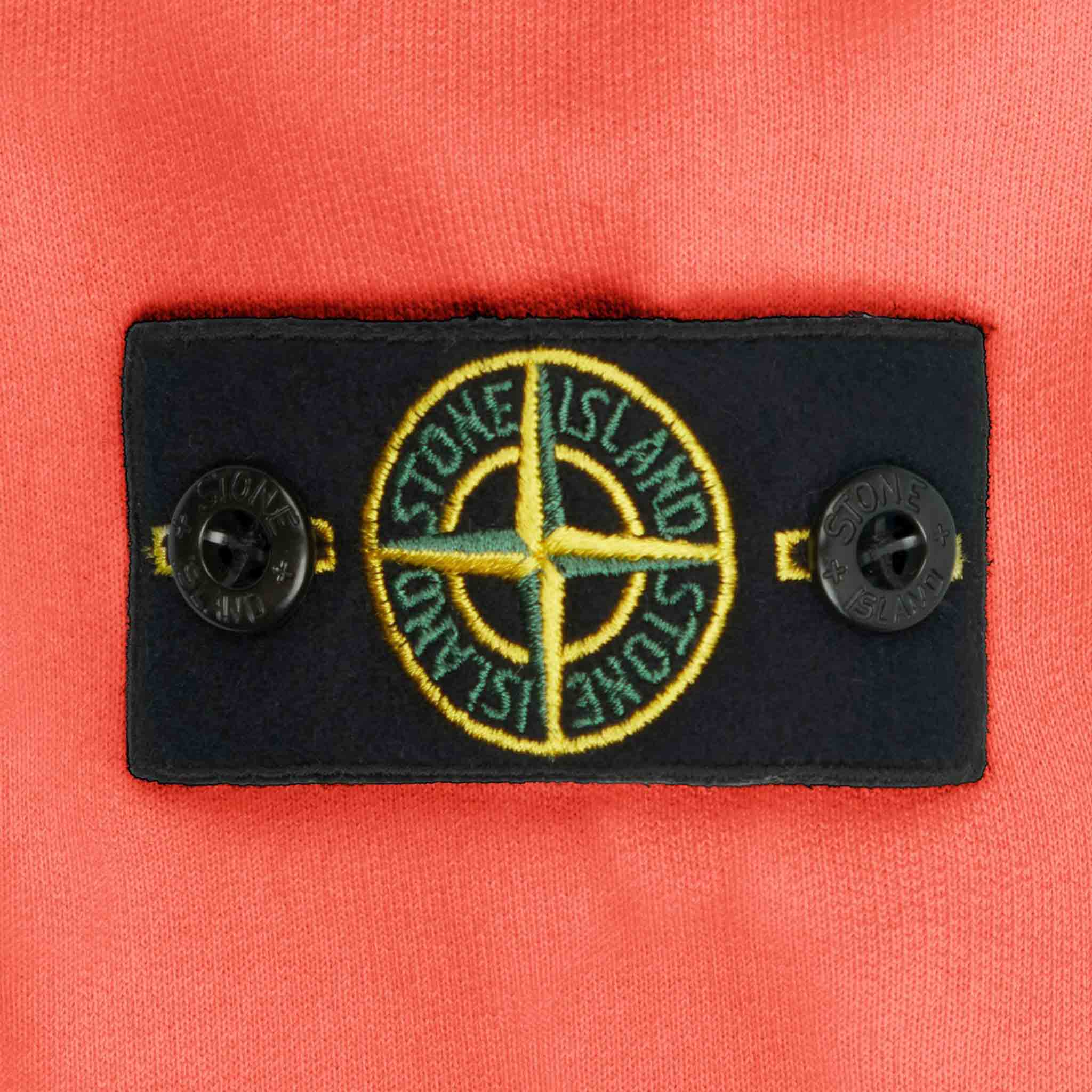 Stone Island Junior Cotton Fleece Hoodie in CoralHoodiesStone Island JuniorDPUS70189543AGE 6Stone Island Junior Cotton Fleece Hoodie in Coral