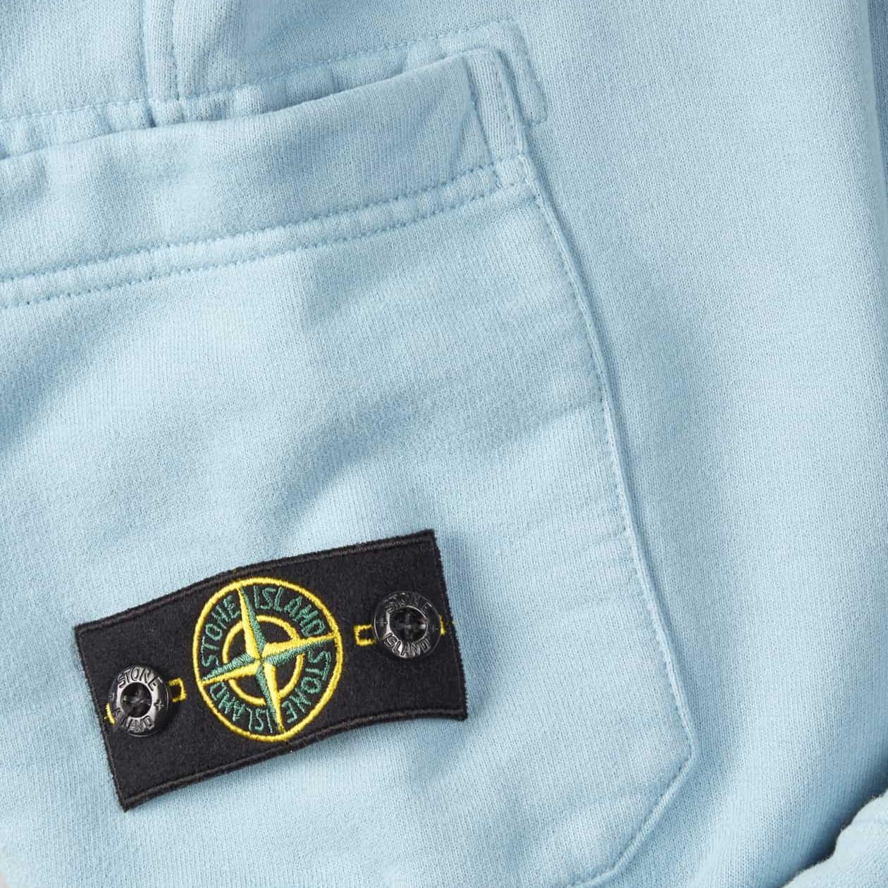 Stone Island Junior Cotton Fleece Joggers in Dust BlueSweatpantsStone Island JuniorDPUS Designer OutletAGE 8Stone Island Junior Cotton Fleece Joggers in Dust Blue