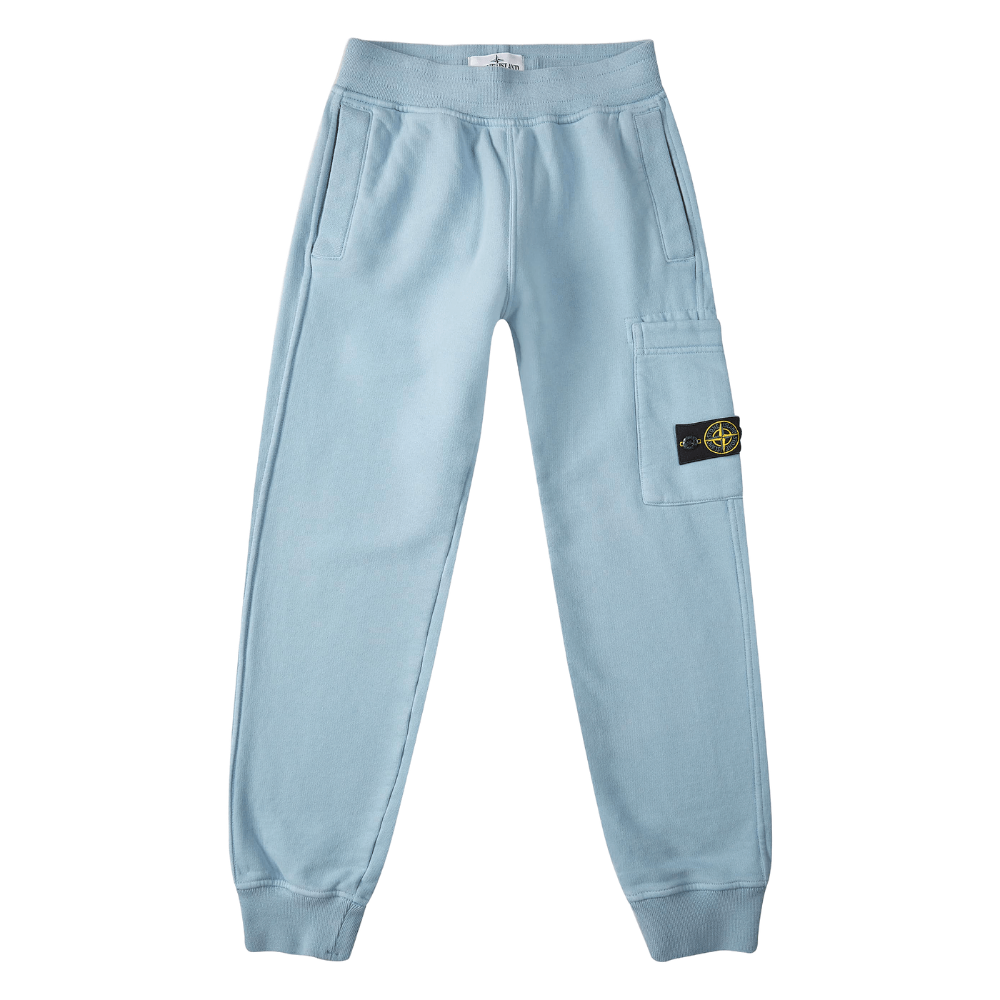 Stone Island Junior Cotton Fleece Joggers in Dust BlueSweatpantsStone Island JuniorDPUS Designer OutletAGE 8Stone Island Junior Cotton Fleece Joggers in Dust Blue