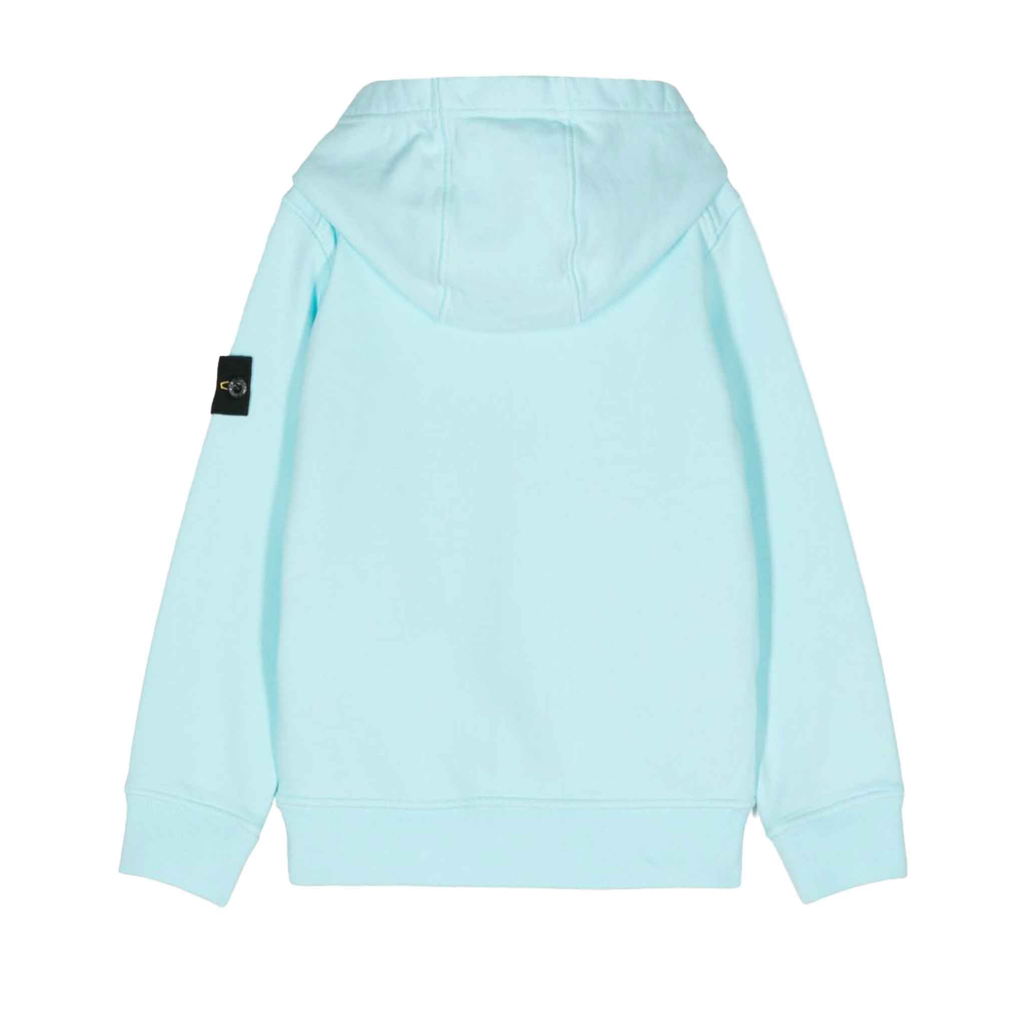 Stone Island Junior Cotton Fleece Pullover Hoodie in AquaHoodiesStone Island JuniorDPUS Designer Outlet80562460463668Stone Island Junior Cotton Fleece Pullover Hoodie in Aqua