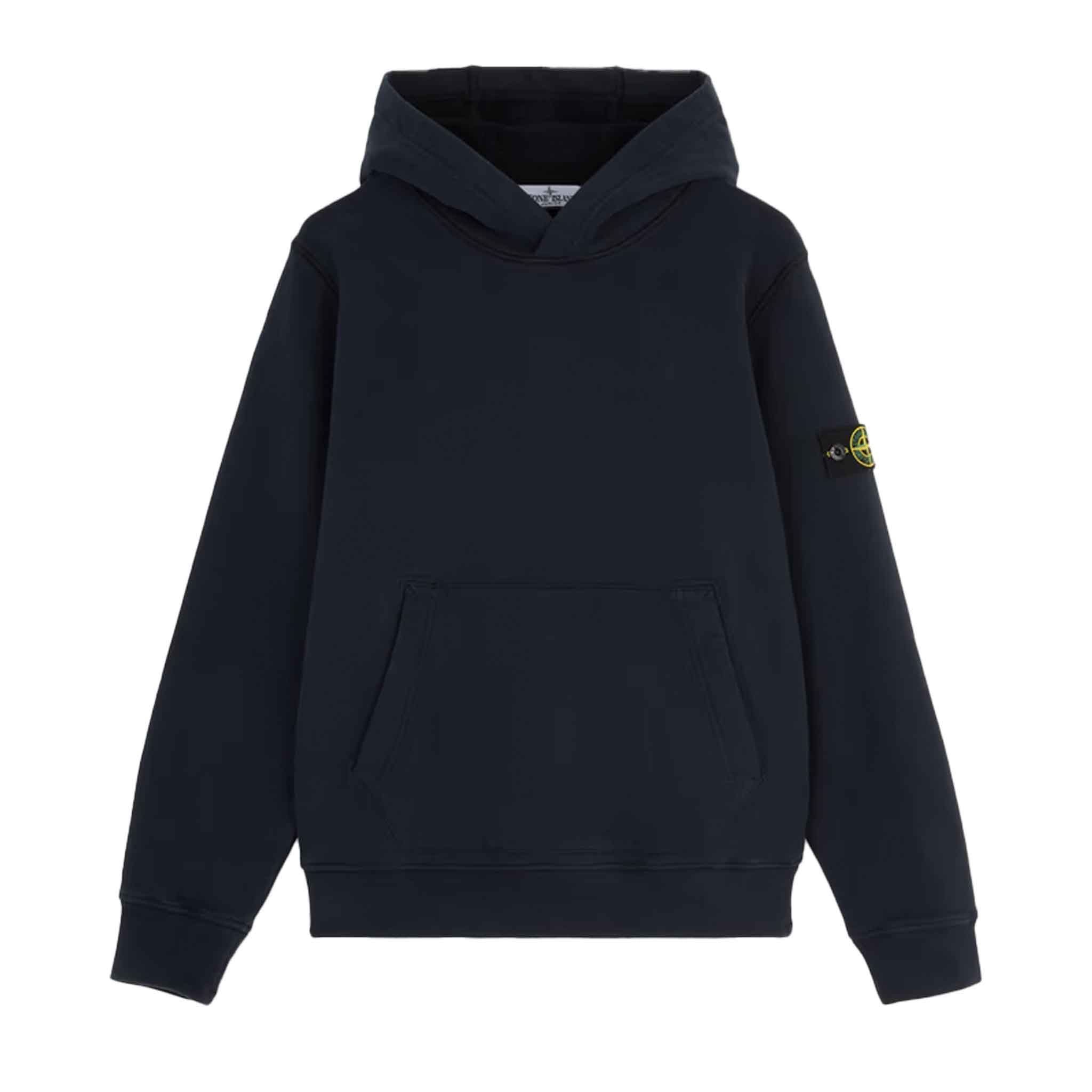 Stone Island Junior Cotton Fleece Pullover Hoodie in Navy BlueHoodiesStone Island JuniorDPUS Designer Outlet80562460285088Stone Island Junior Cotton Fleece Pullover Hoodie in Navy Blue